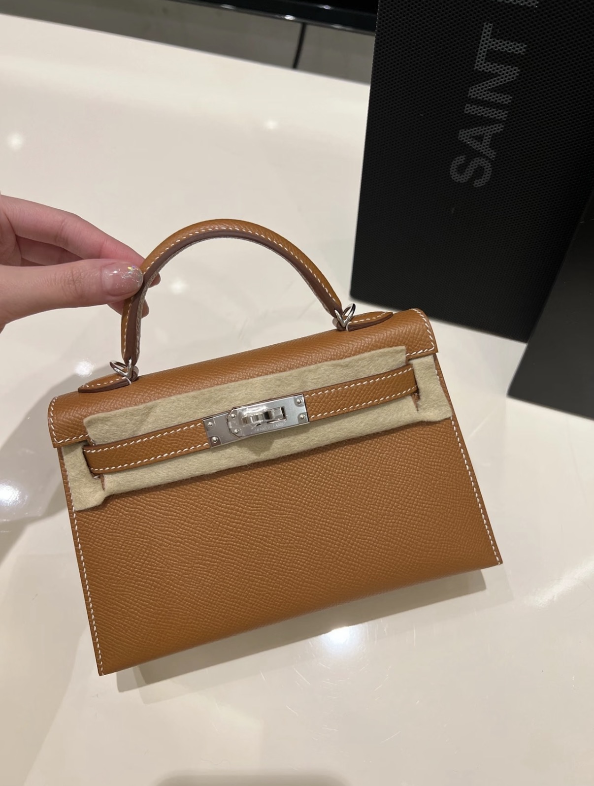 Kelly mini brown  silver custom hardware - Artisantouchss