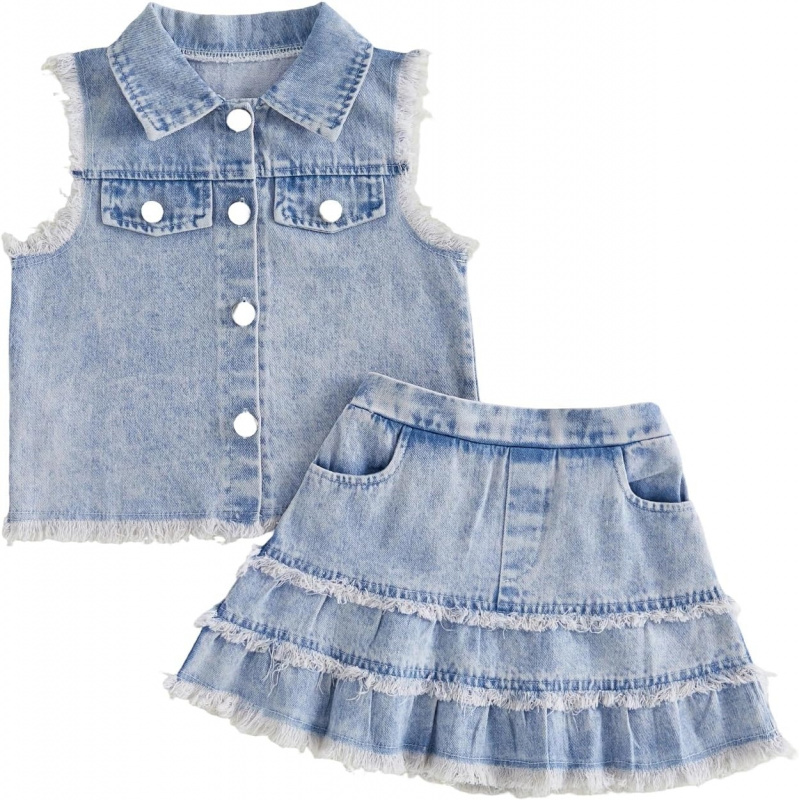Denim Skirt Set