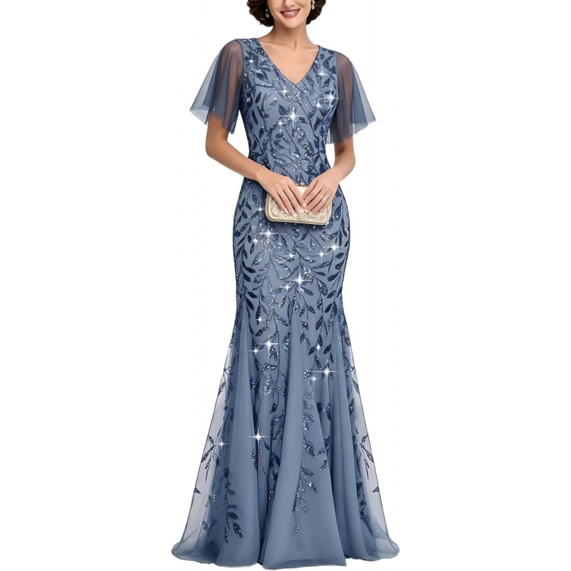 Women's Formal Evening Gowns Long Sparkly Sequin