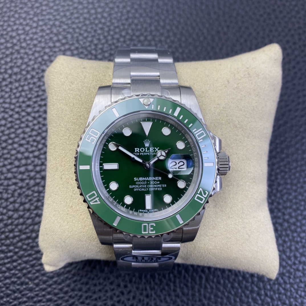 Rolex Submariner Date 116610LV Stainless Steel Oyster 40MM Green Dial Mens Replica Watch