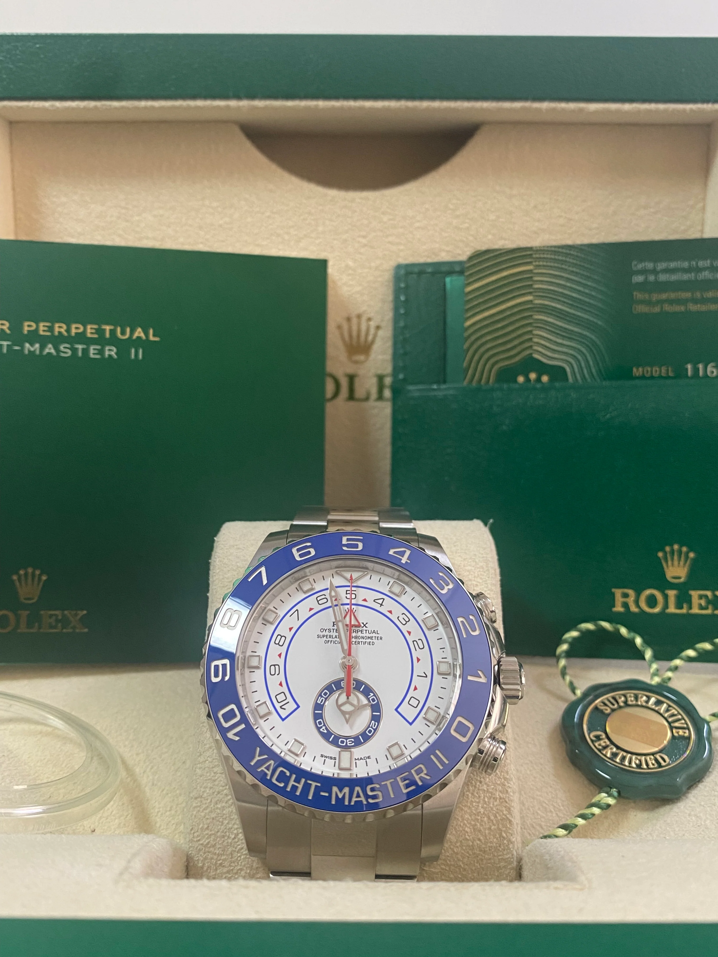Rolex Steel Yacht-Master II - 2021 - White Dial - 116680 *FULL SET*