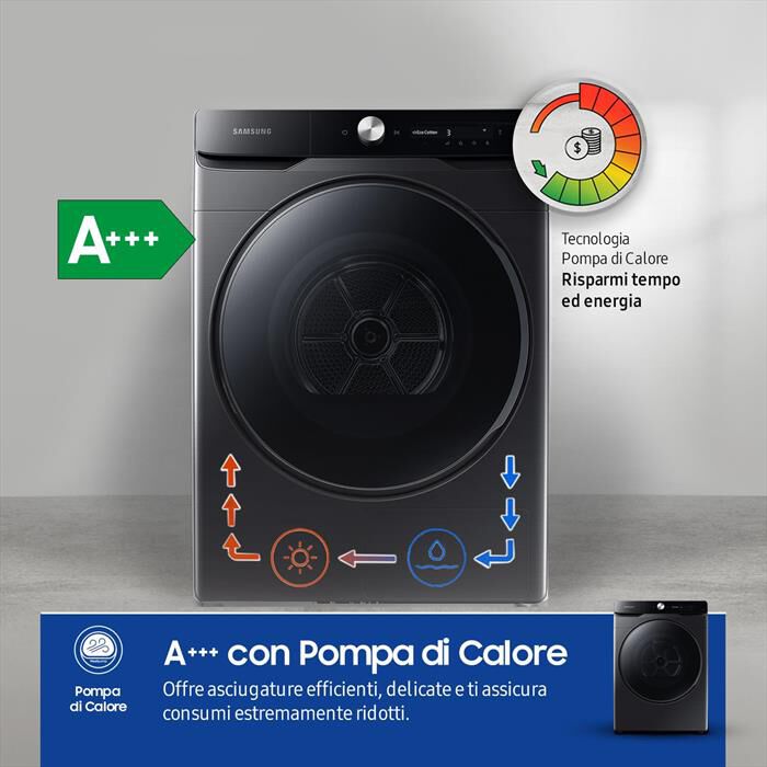 SAMSUNG - Asciugatrice DV16DG8600BVU3 16KG Classe C-Nero