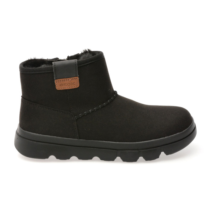Ghete GEOX negre, J56NCA, din piele ecologica