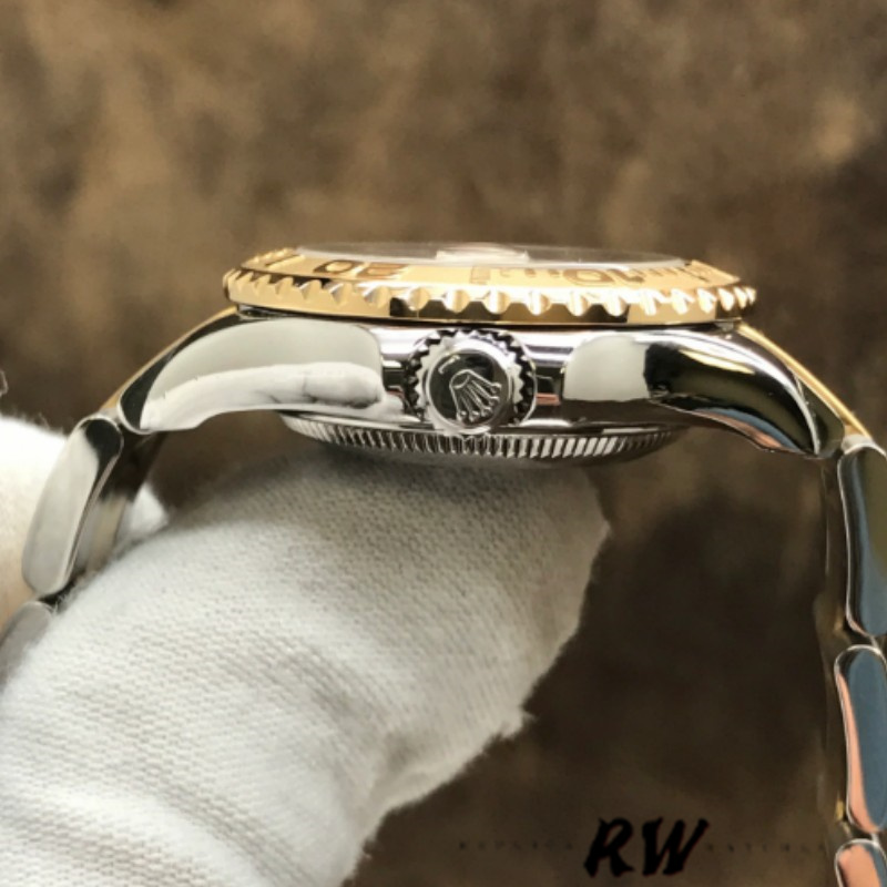 Rolex Yacht-Master 169623 Steel Yellow Gold Black MOP Dial 29MM Lady Replica Watch