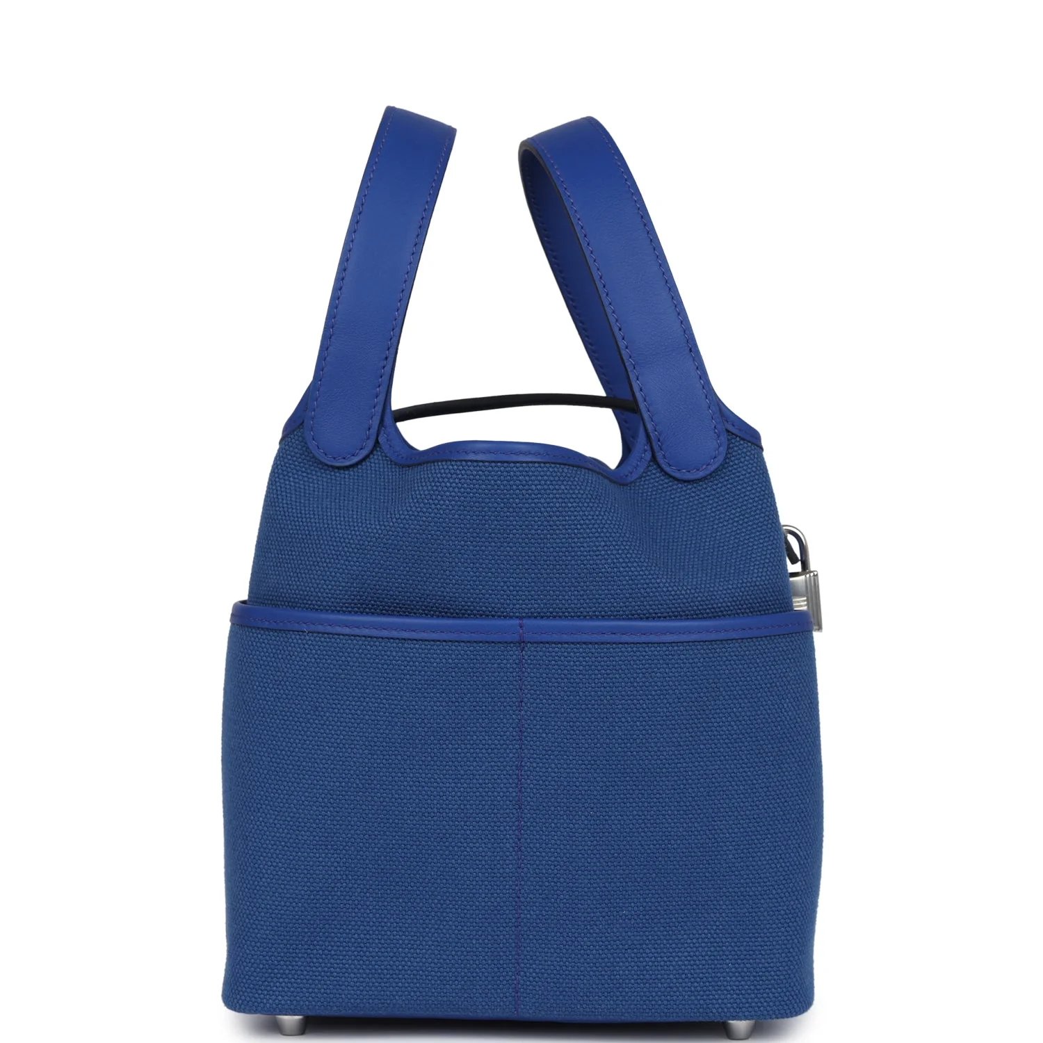 Hermes Picotin Cargo 18 Bleu Royal Swift and Toile Canvas Palladium Hardware