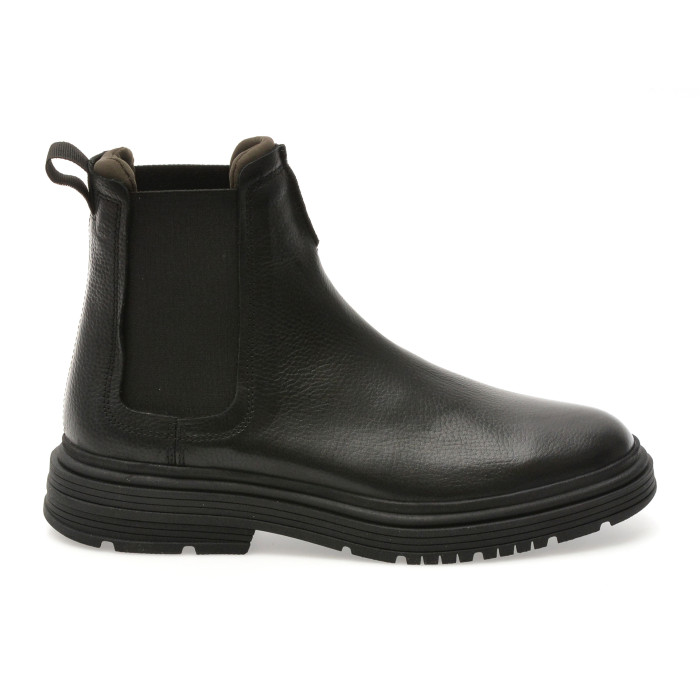 Ghete CLARKS negre, BADBURY EASY, din piele naturala