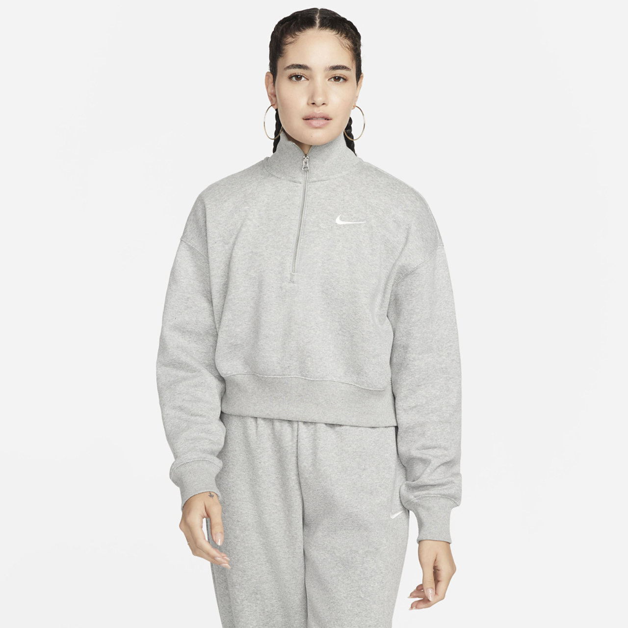 Nike Style Fleece Crop Quarter-Zip