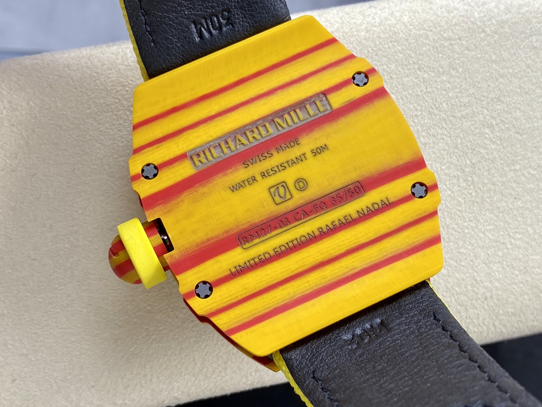 Richard Mille RM27-03 Tourbillon Rafael Nadal Yellow TPT Quartz Edition Yellow Carb