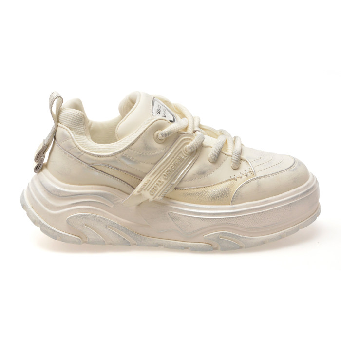 Pantofi sport GRYXX albi, 3655, din piele naturala