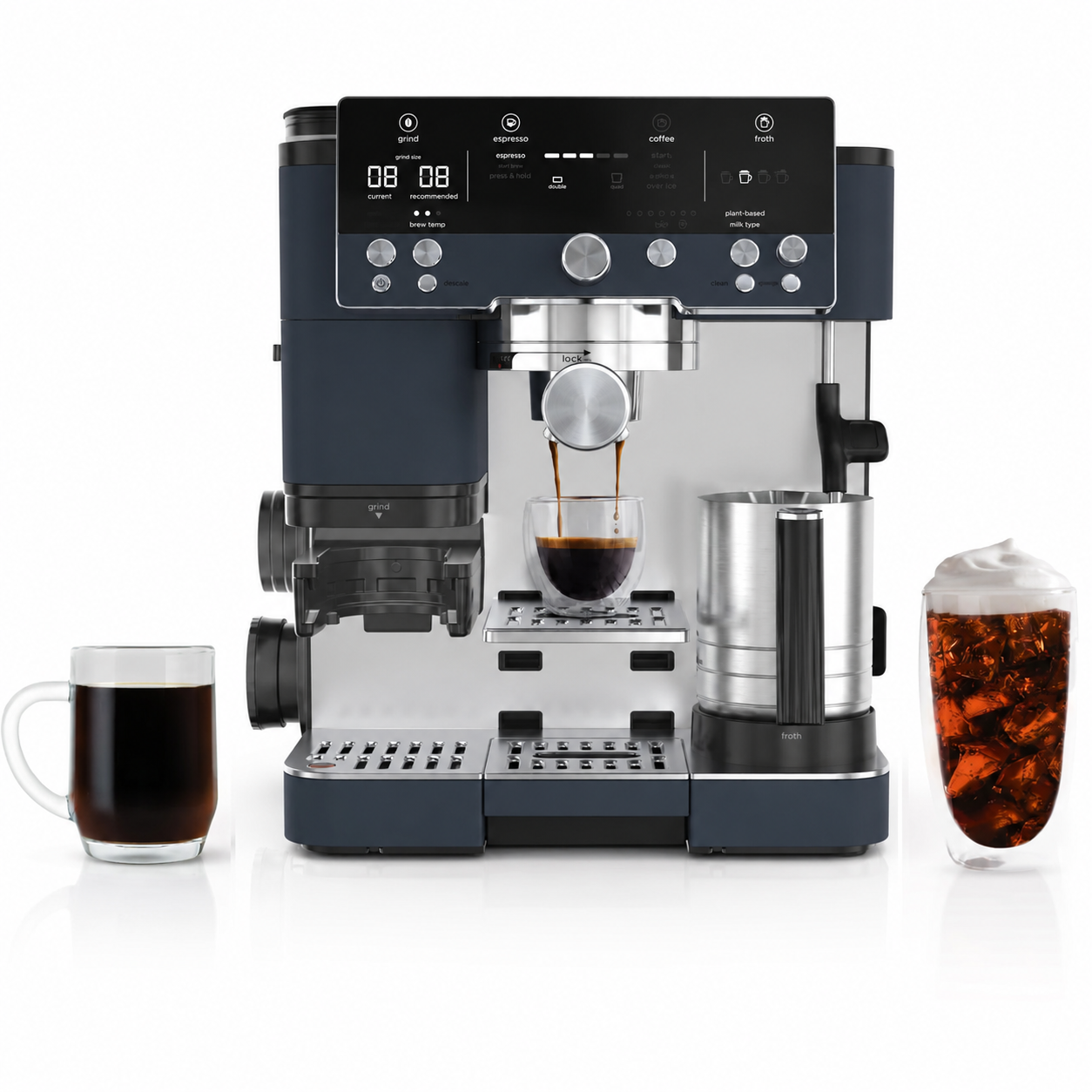 🔥Clearance Sale🔥Luxe Café Premier 3-in-1 Espresso Machine – Espresso, Drip Coffee & Cold Brew