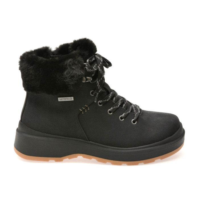Ghete SKECHERS negre, PARK CITY, din piele ecologica
