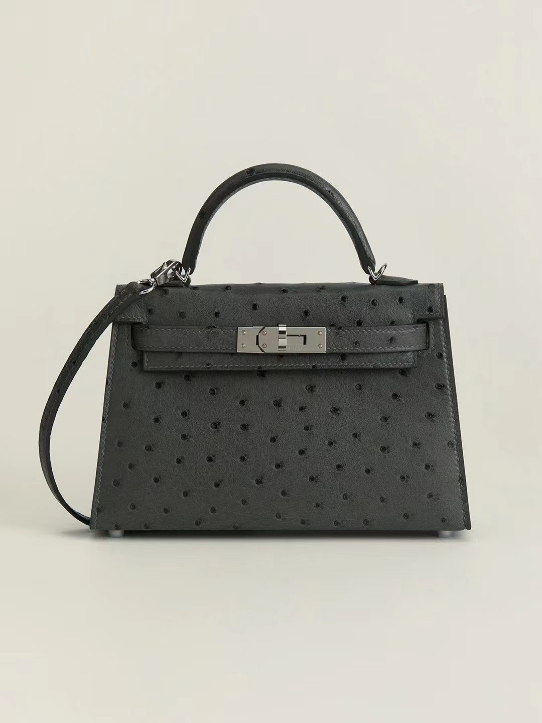 Hermes Kelly2 Mini 19 South African ostrich skin