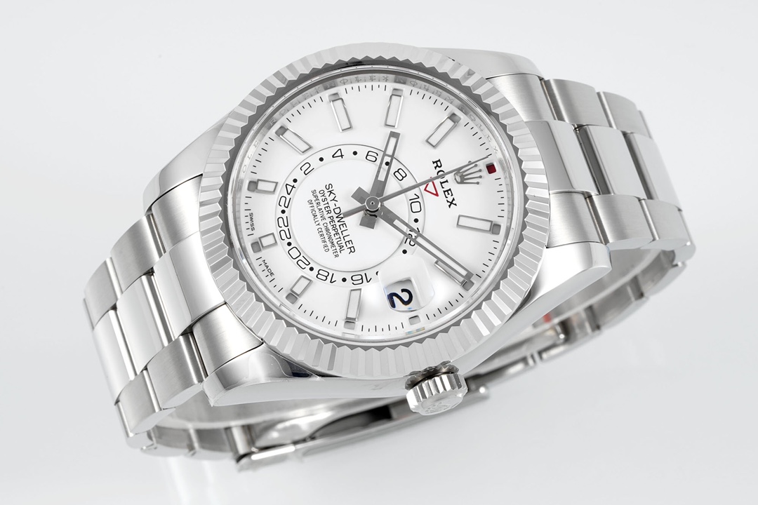 Rolex Sky-Dweller 326934 Stainless Steel White Dial 42MM Replica Watch