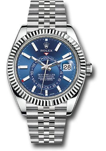 Rolex,Sky-Dweller Oyster Perpetual White Rolesor Sky-Dweller Watch - Blue Index Dial - Jubilee Bracelet - 326934 blij