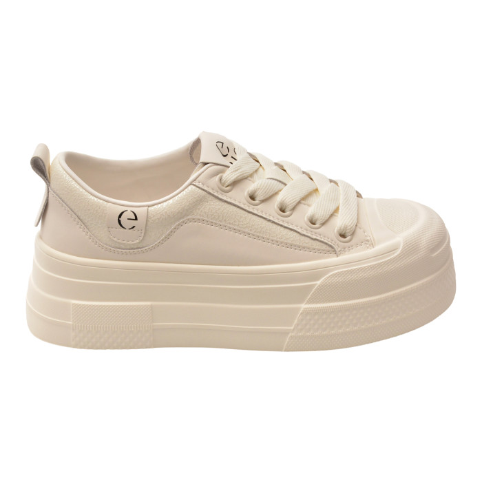Pantofi sport EPICA albi, C119211, din piele naturala