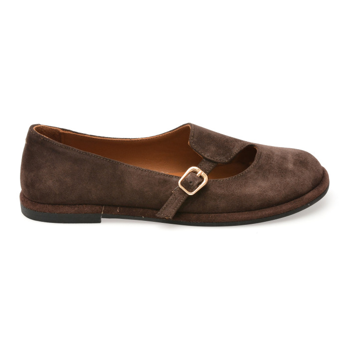 Pantofi EPICA maro, 1614033, din piele intoarsa
