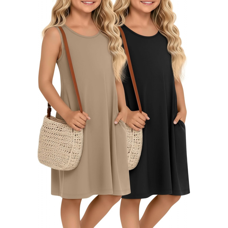 2 Pack Girls' Summer Dresses