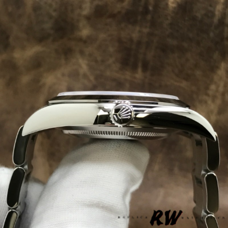 Rolex Day-Date 218206 Silver Diamond Dial Platinum 41MM Mens Replica Watch