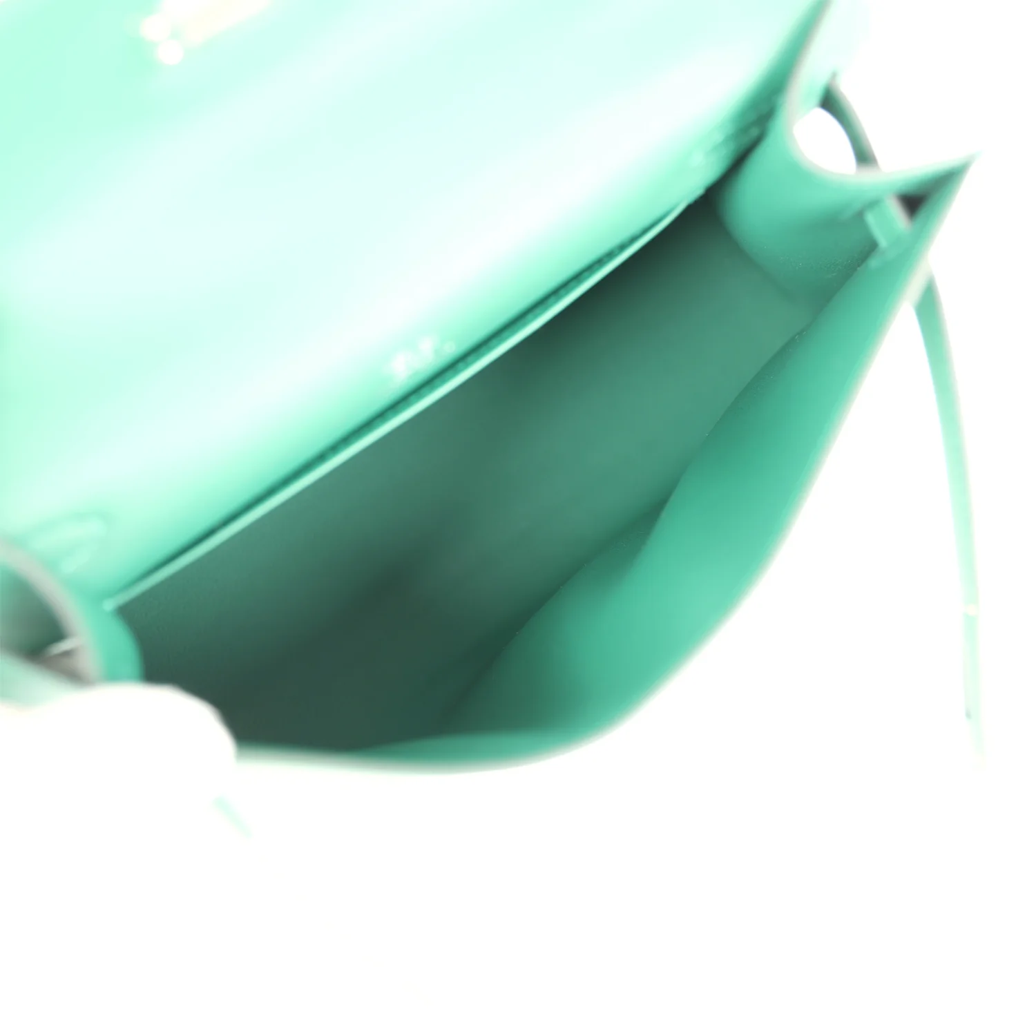 Hermes Kelly Pochette Vert Moyen Swift Palladium Hardware