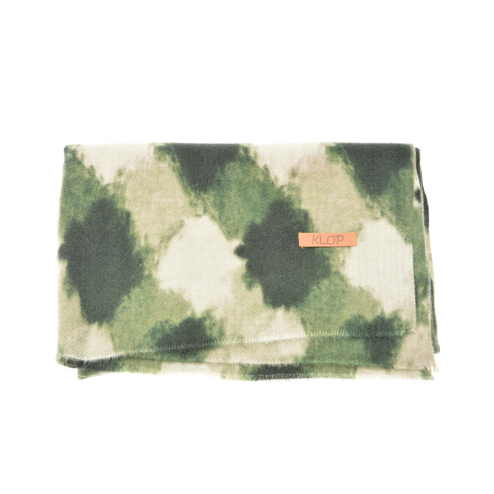 Esarfa KLOP verde, BC06, din material textil