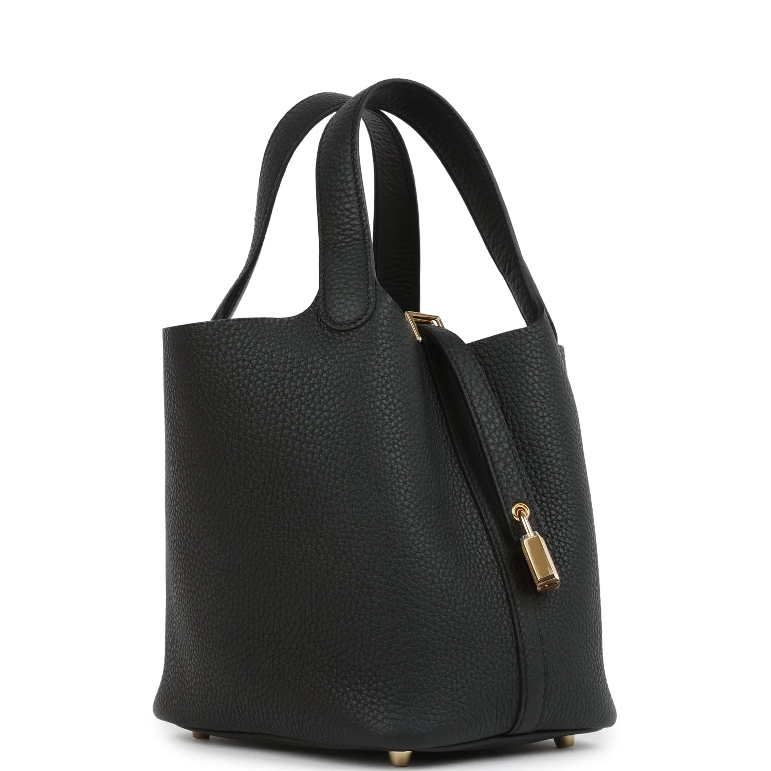 Hermes Picotin Lock 18 Black Clemence Gold Hardware