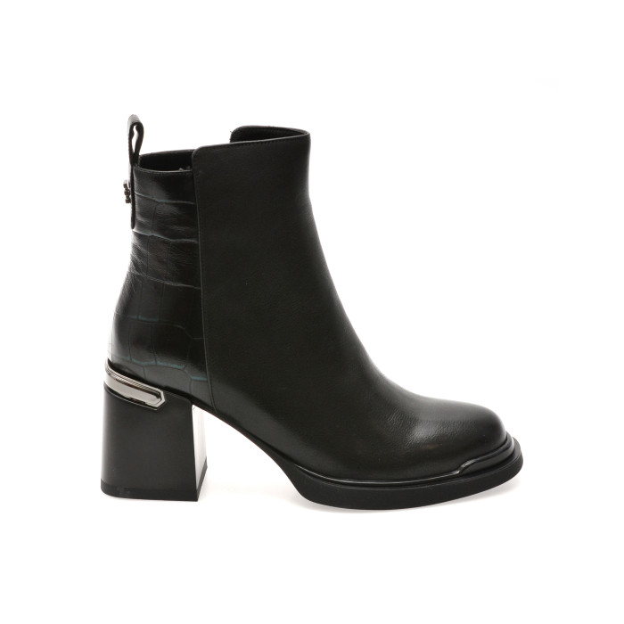 Botine EPICA negre, 2177, din piele naturala