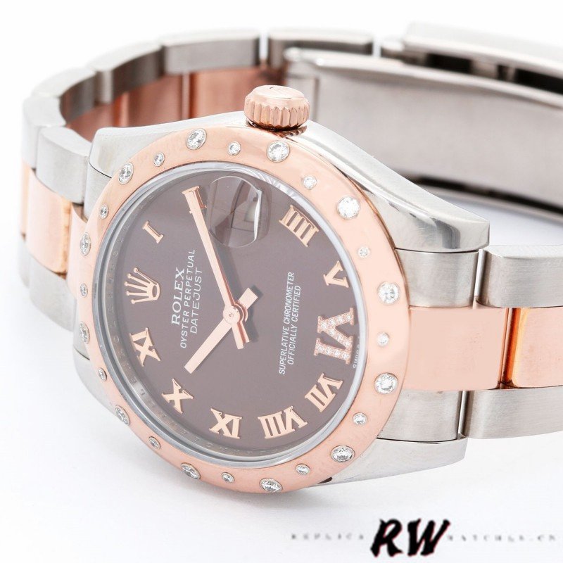 Rolex Datejust 178341 Chocolate Brown Roman Numeral Dial 31MM Lady Replica Watch