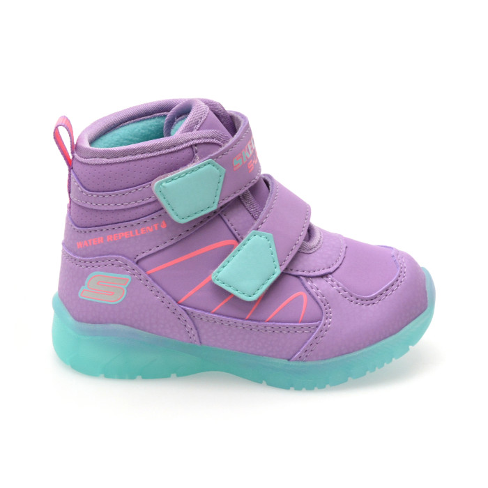 Ghete SKECHERS mov, ILLUMI-BRIGHTS, din piele ecologica