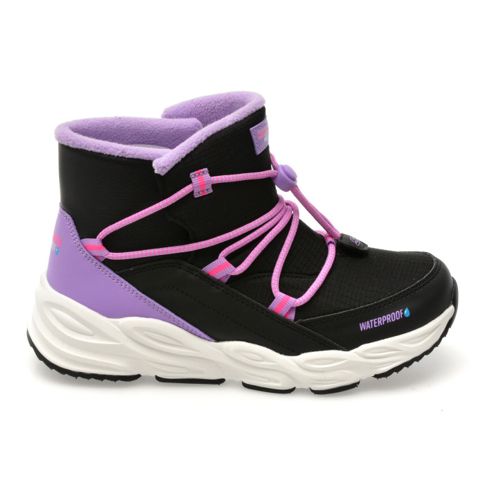 Ghete SKECHERS negre, TURBO TREAD, din material textil
