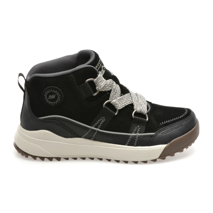 Ghete SKECHERS negre, YANA, din piele intoarsa
