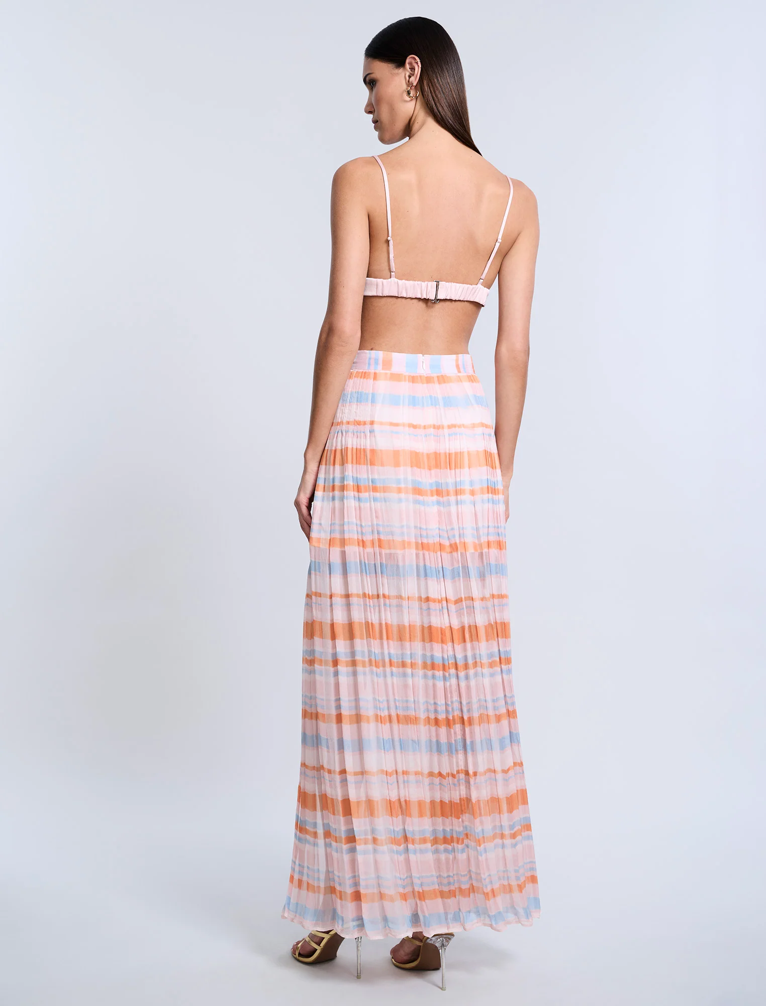 Printed Pleated Skirt
