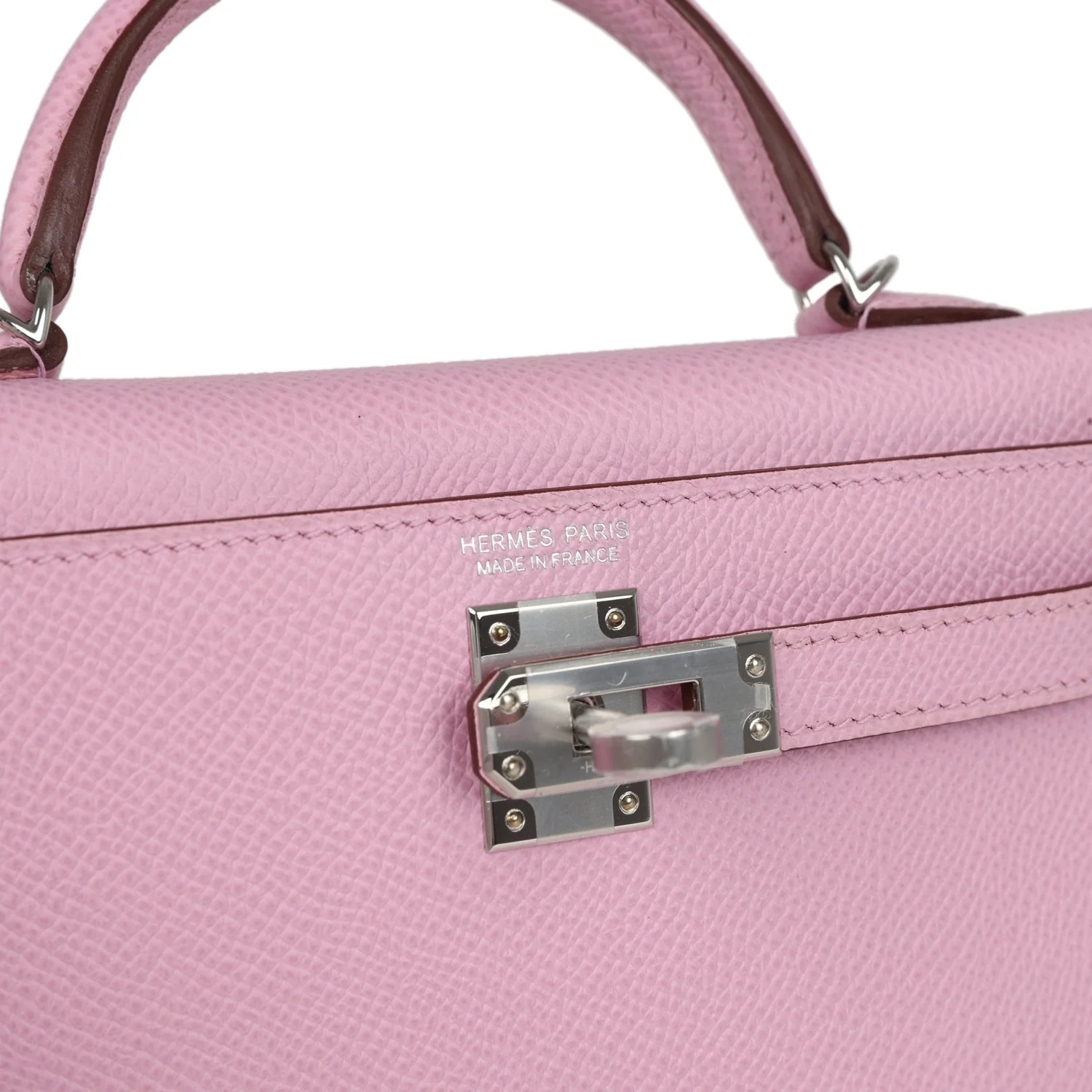 Hermes Kelly Sellier 20 Mauve Sylvestre Epsom Palladium Hardware