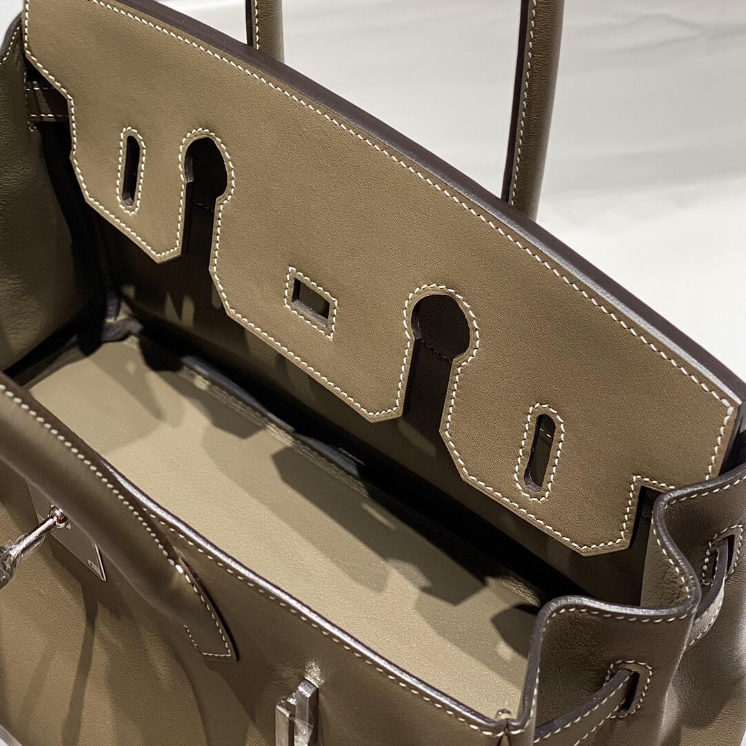 Hermès shoulder birkin 29 Elephant Gray customization