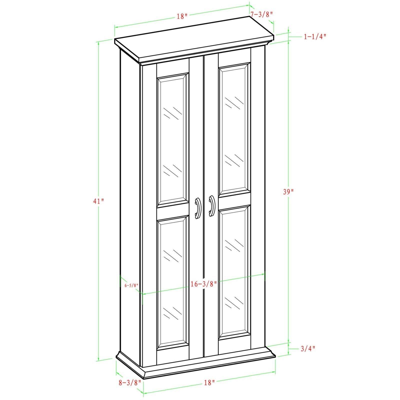 We Furniture 41x22 Media Storage Cabinet, Espresso