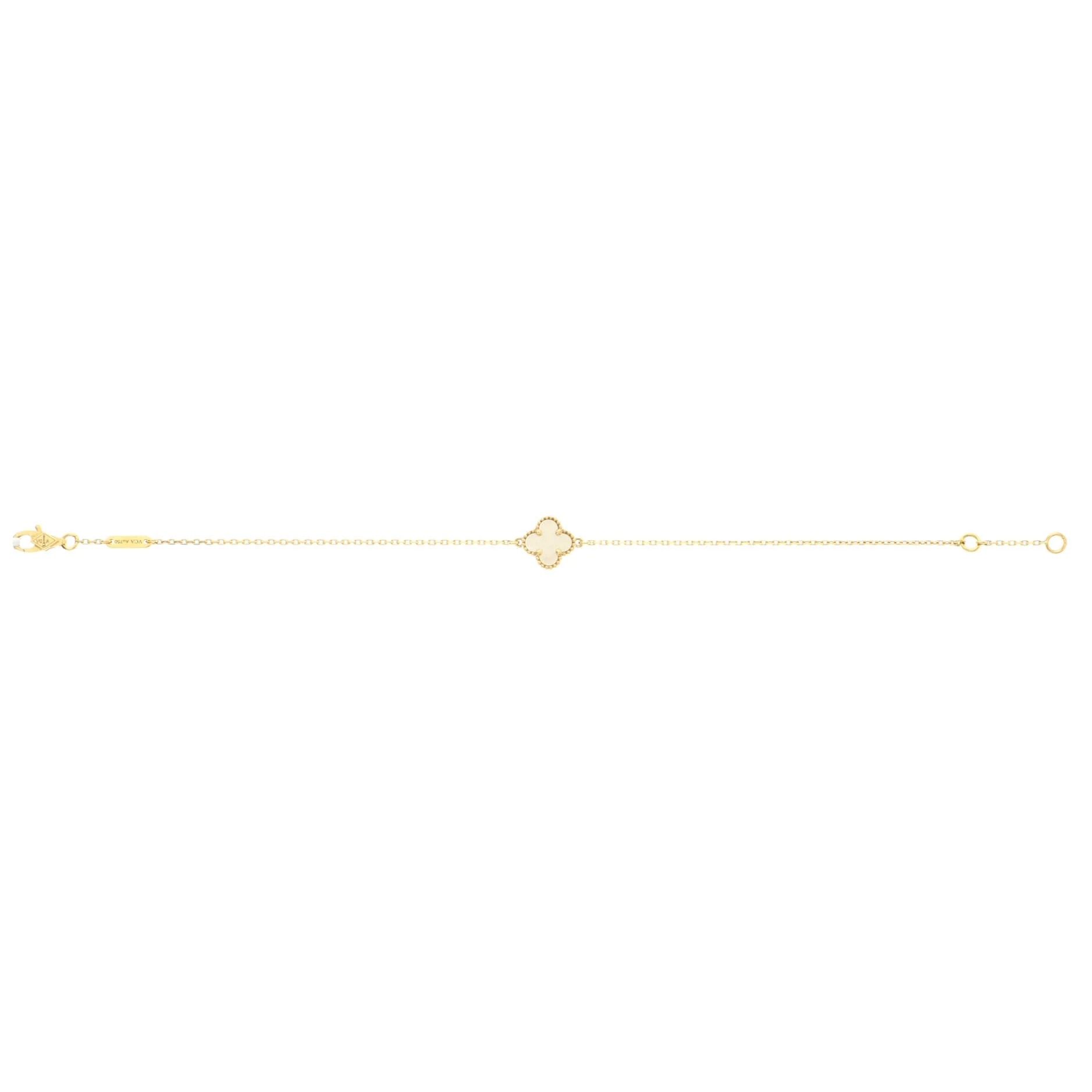 Sweet Alhambra Bracelet 18K Yellow Gold and Mother of Pearl