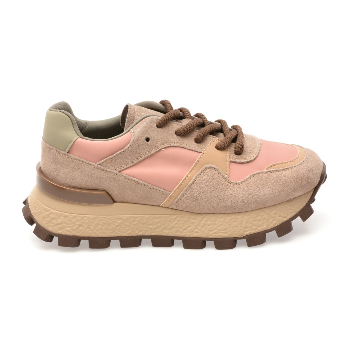 Pantofi sport EPICA roz, 2080, din material textil si piele naturala