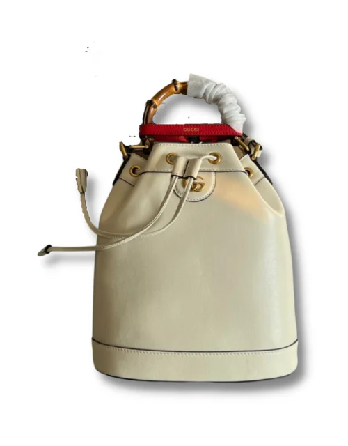 Diana Bucket Bag Black/White/Brown For Women 15in/38cm 724667