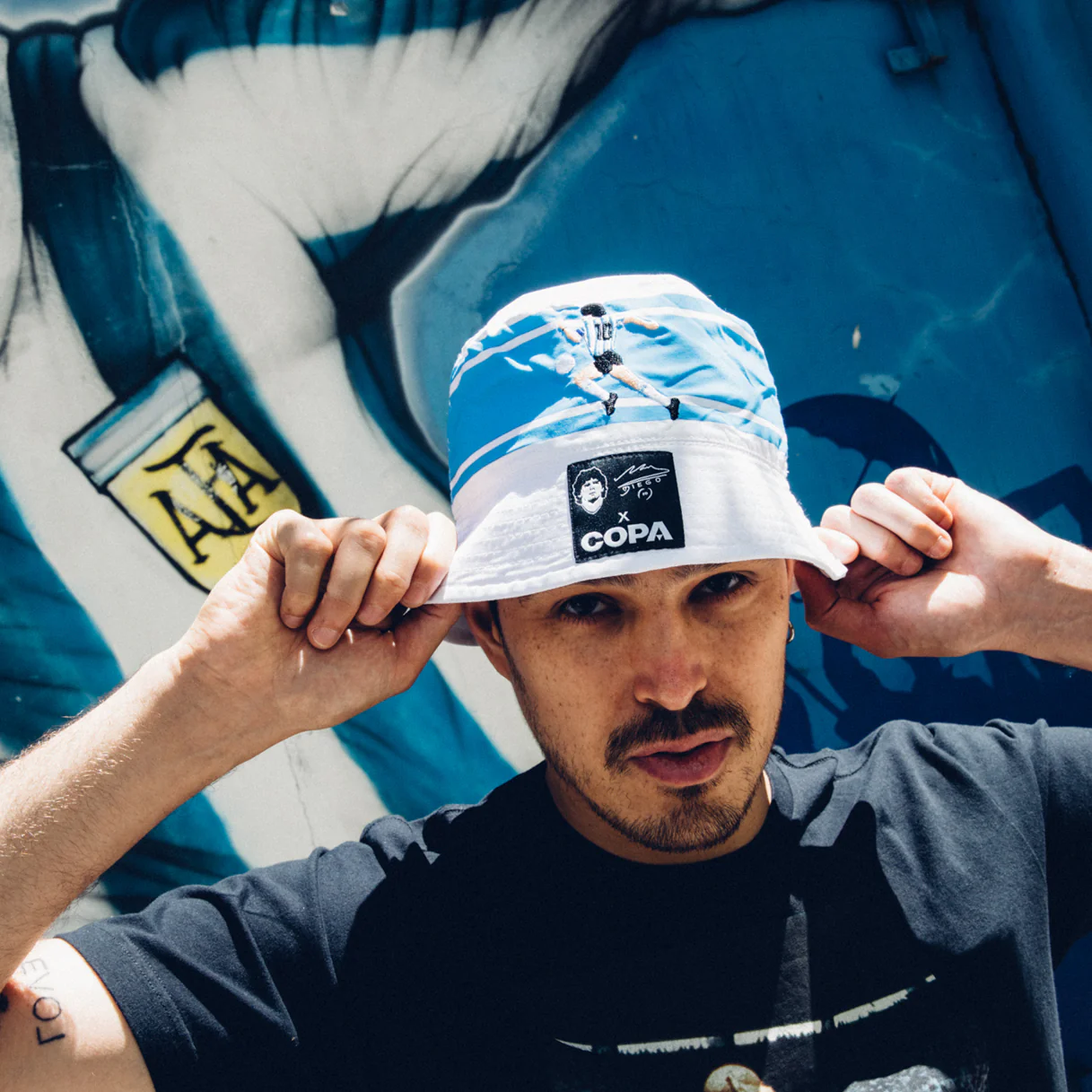 Maradona x COPA Argentina Embroidery Bucket Hat