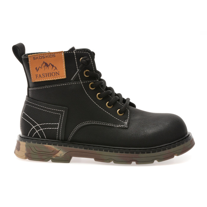 Ghete SELECTION KIDS negre, 532203, din piele naturala