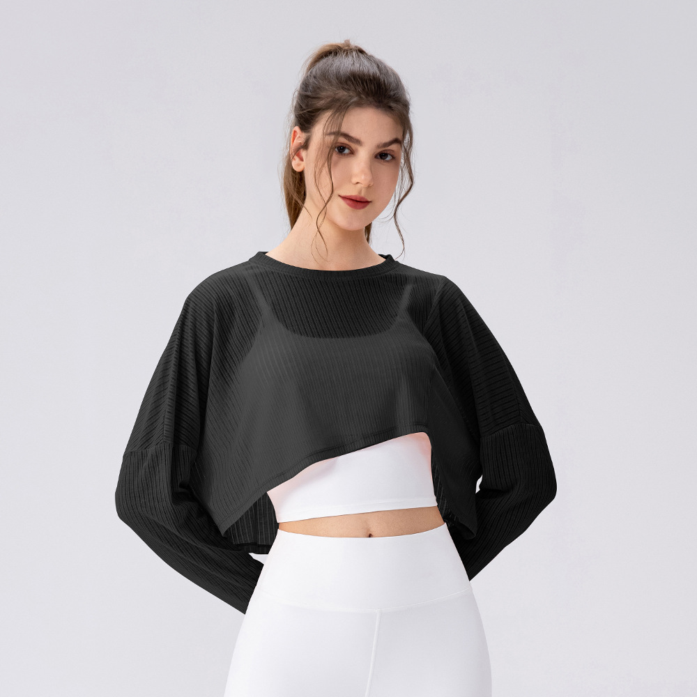 Women's Yoga Cover-up Long Sleeve Lightweight Breathable Fitness Top Loose Outdoor Running Casual Sports Cover-up