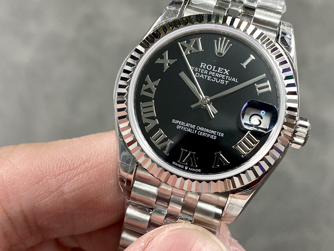 Rolex Datejust 31 Black Dial Jubilee Bracelet 278274 0002 Women's Watch