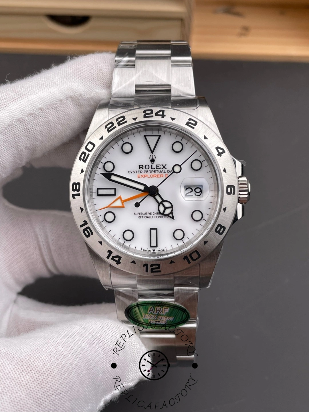 Rolex Explorer II m226570 0001 Stainless Steel White Dial 42MM Mens Replica Watch