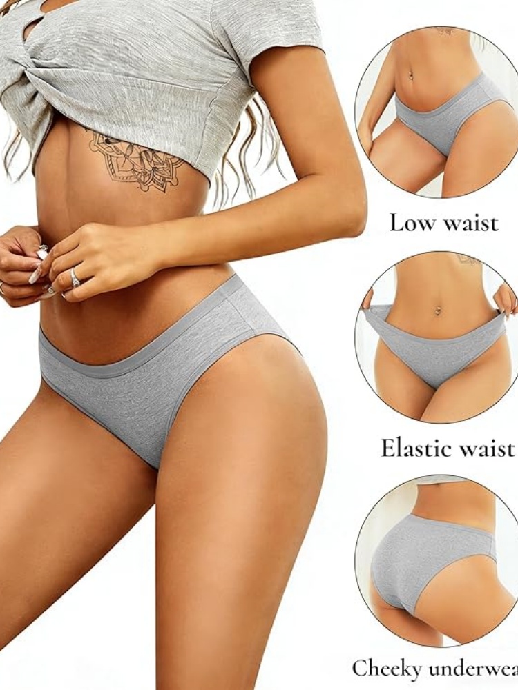 VALENTINIANA Womens Underwear Cotton Hipster Panties