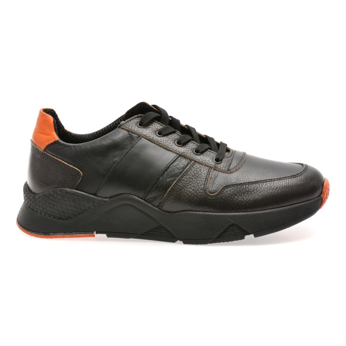 Pantofi sport BITE THE BULLET negri, 635L, din piele naturala