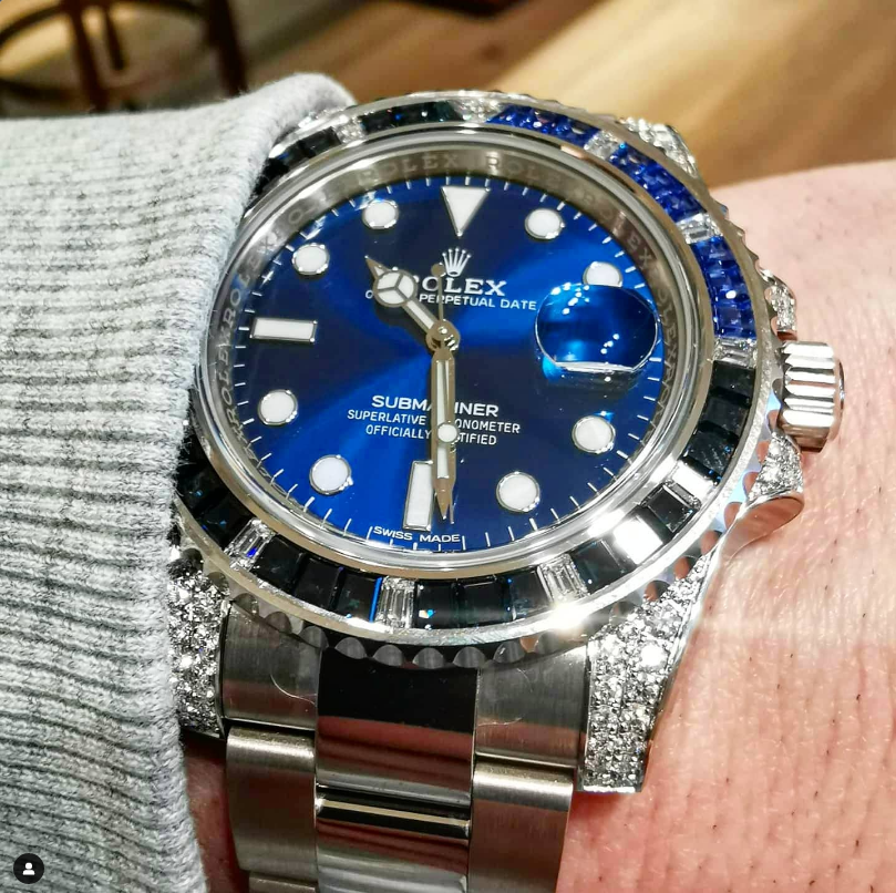 Rolex Submariner Date 18K White Gold Diamonds 116659 SABR