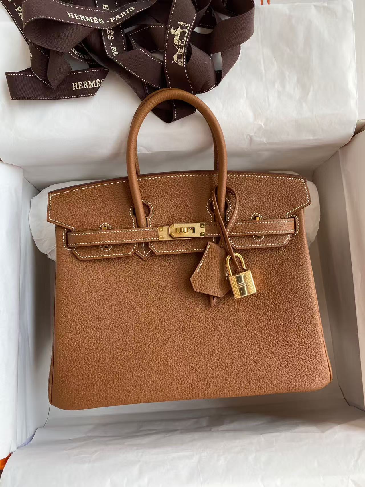 Hermès Birkin  Brown TOGO  Palladium Hardware customization