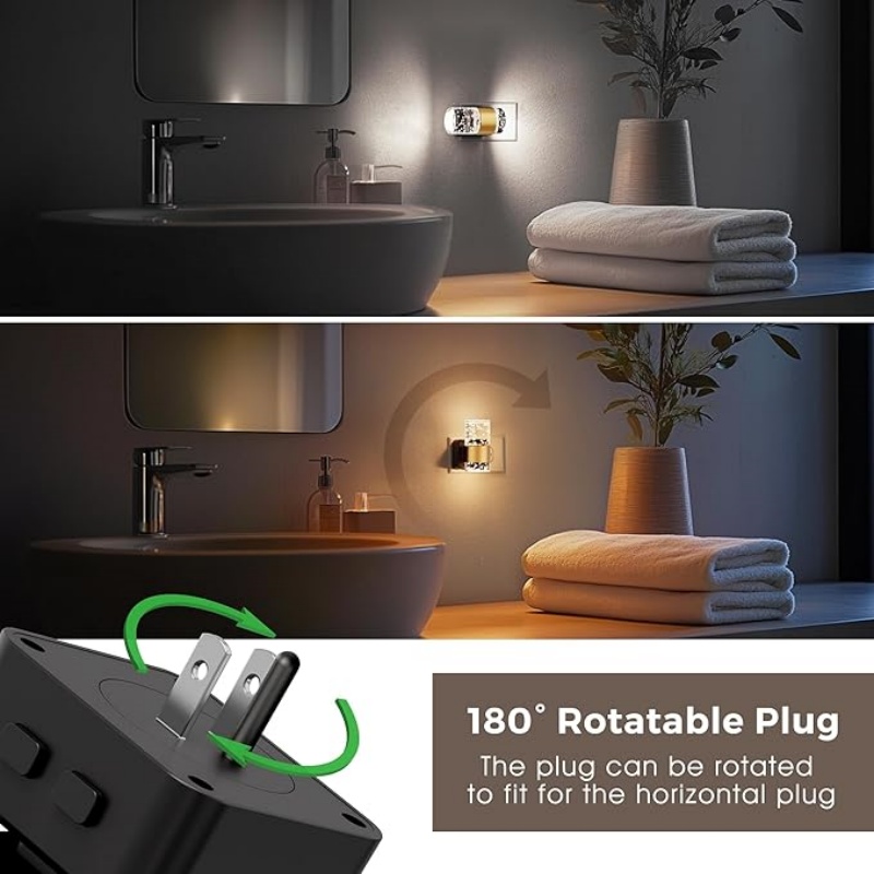 WALLARTISAN LED Night Light,Dimmable Night Lights Plug into Wall