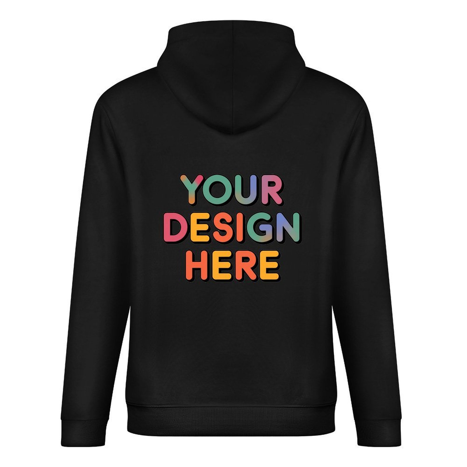 Customized Men’s Pure Cotton Hooded Sweater (Unisex) with Back Print