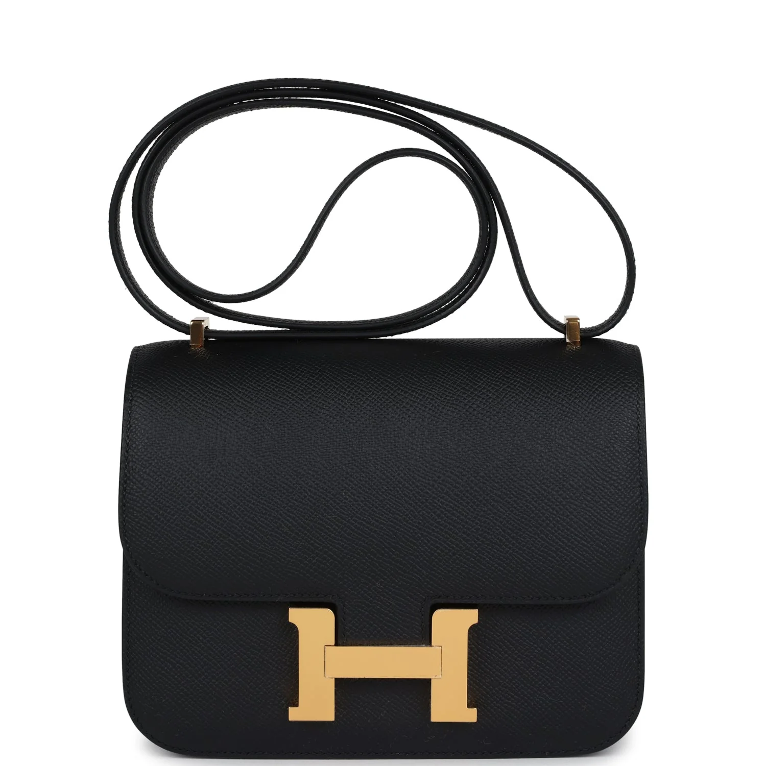 Hermes Constance 1-18 Black Epsom Gold Hardware