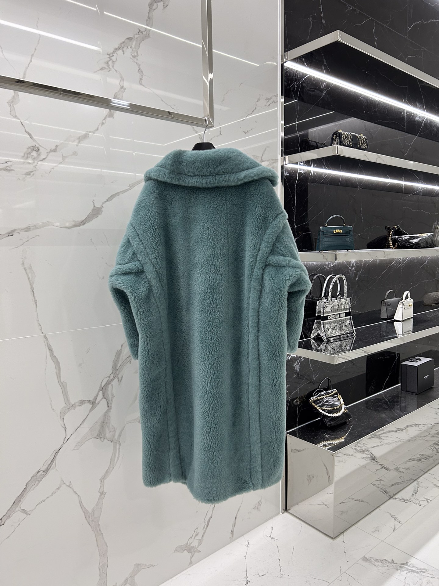 Max Mara Teddy fur long coat Size XS-M